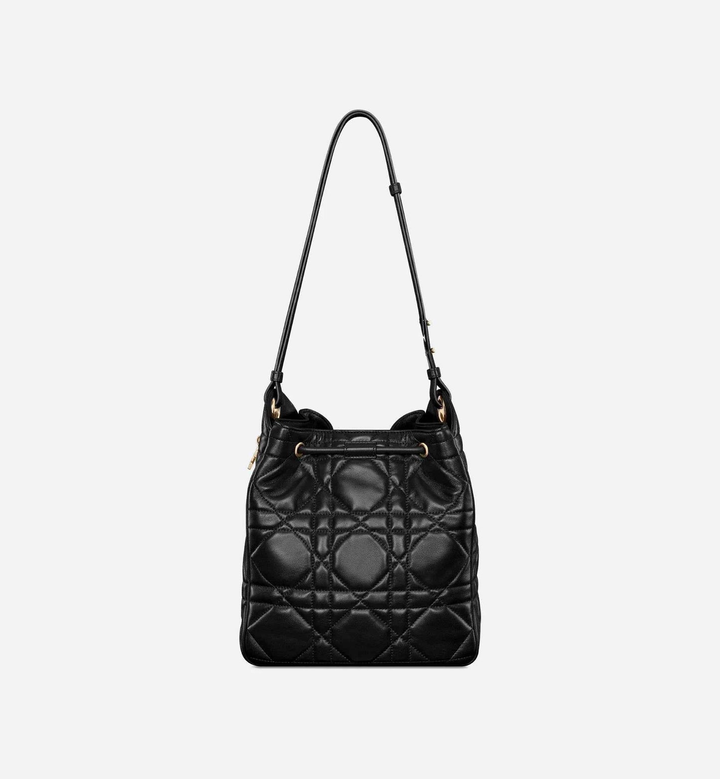 Medium D-Motion Bag Black Macrocannage Lambskin