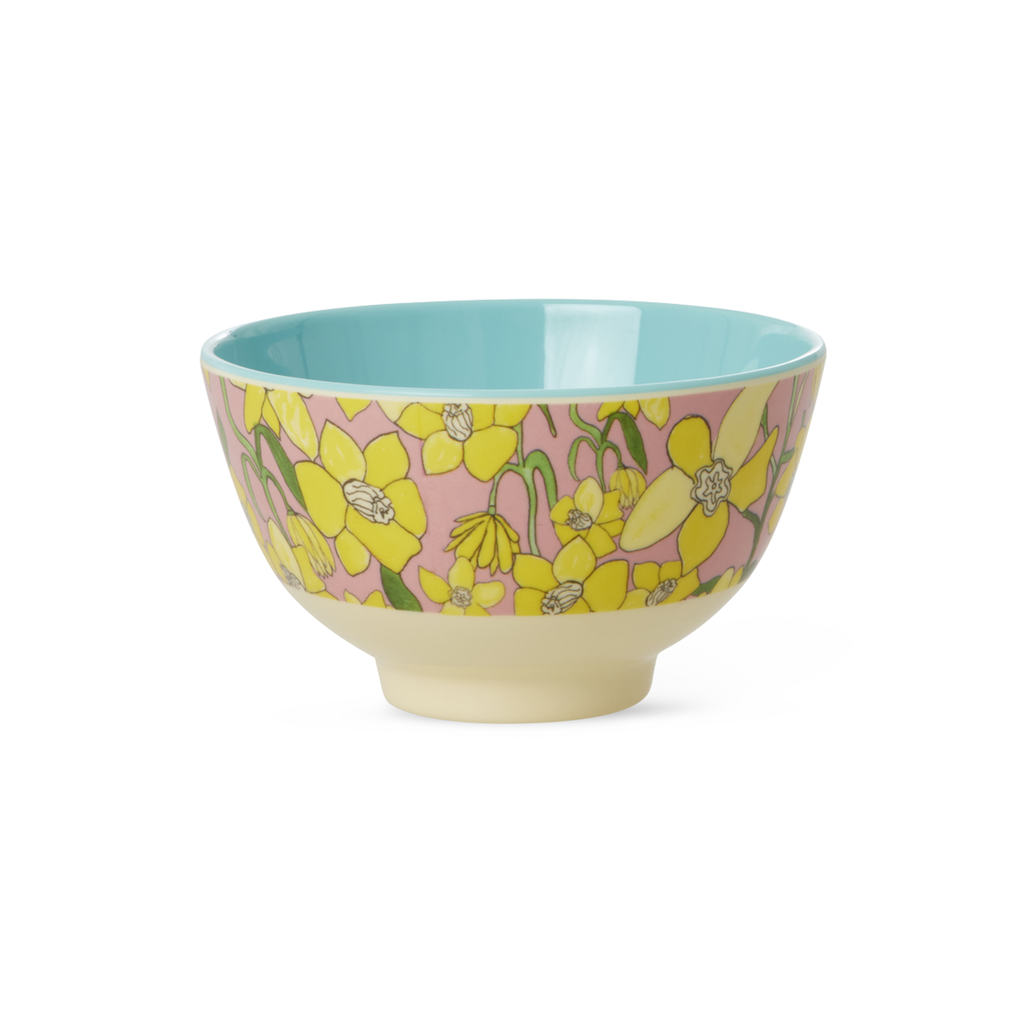 Small Melamine Bowl - Daffodils Print - 10.1oz