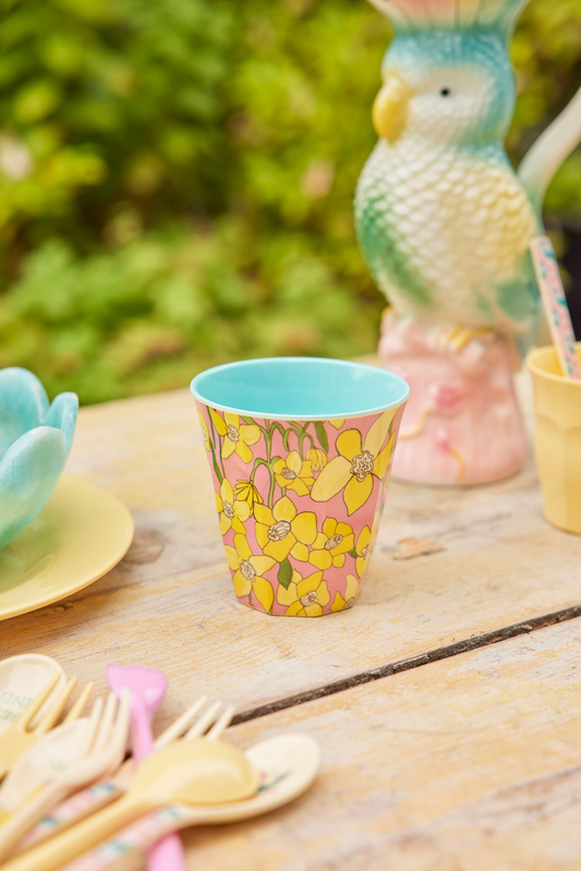 Small Melamine Bowl - Daffodils Print - 10.1oz