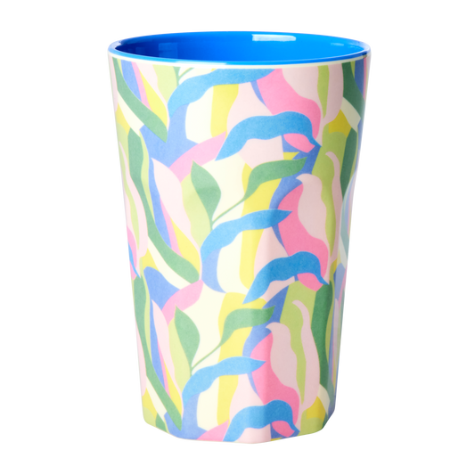 Melamine Tall Cup - Blue - Jungle Fever Print
