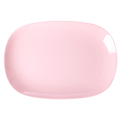 Large Melamine Rectangular Plate - Soft Pink