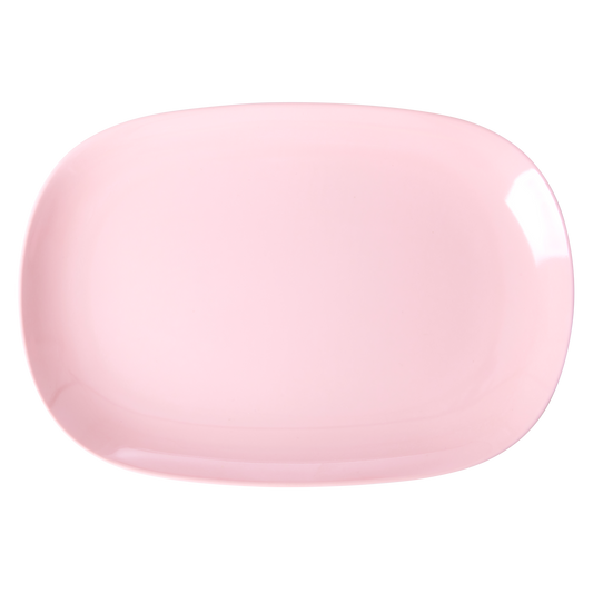 Large Melamine Rectangular Plate - Soft Pink