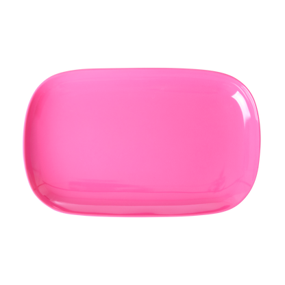 Medium Melamine Rectangular Plate | Light Fuchsia