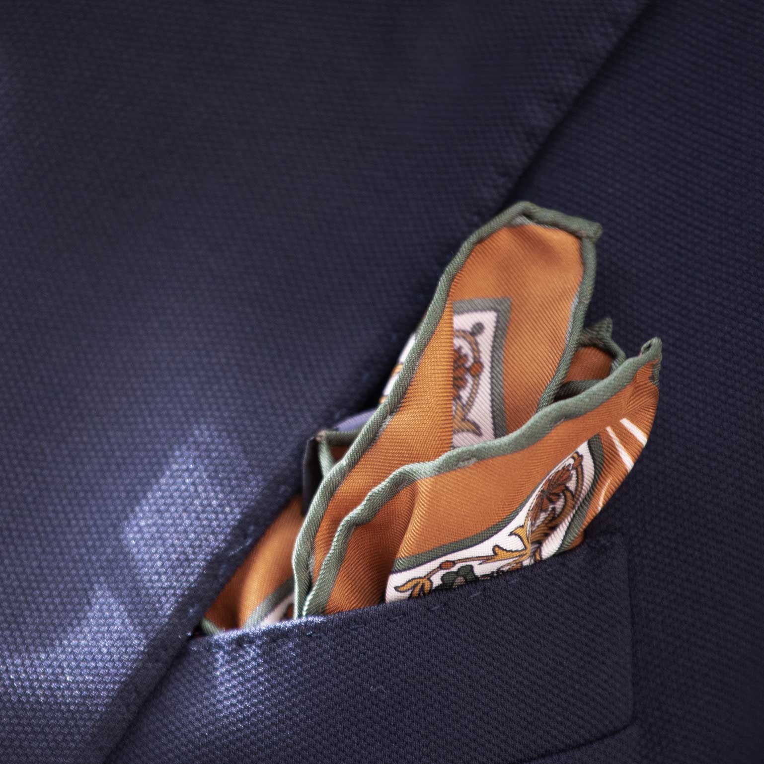 Ibiza - Silk Pocket Square - Terracotta - Solstik