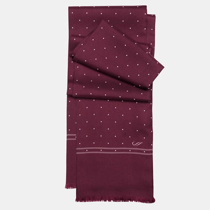 Savona - Slim Silk Scarf - Burgundy - Solstik