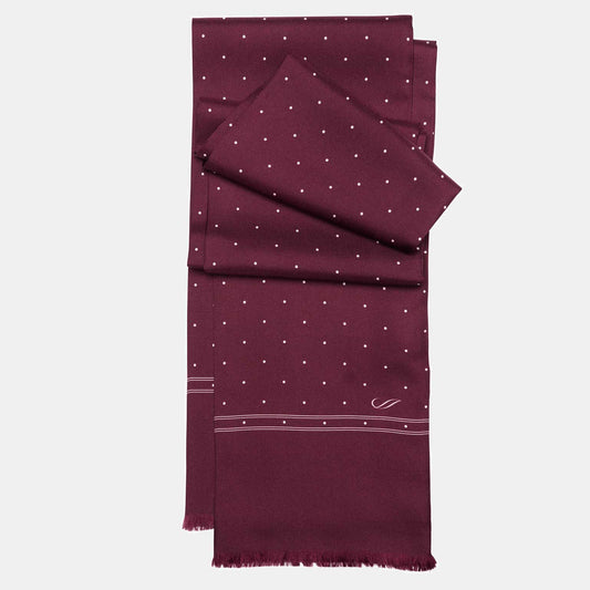 Savona - Slim Silk Scarf - Burgundy - Solstik