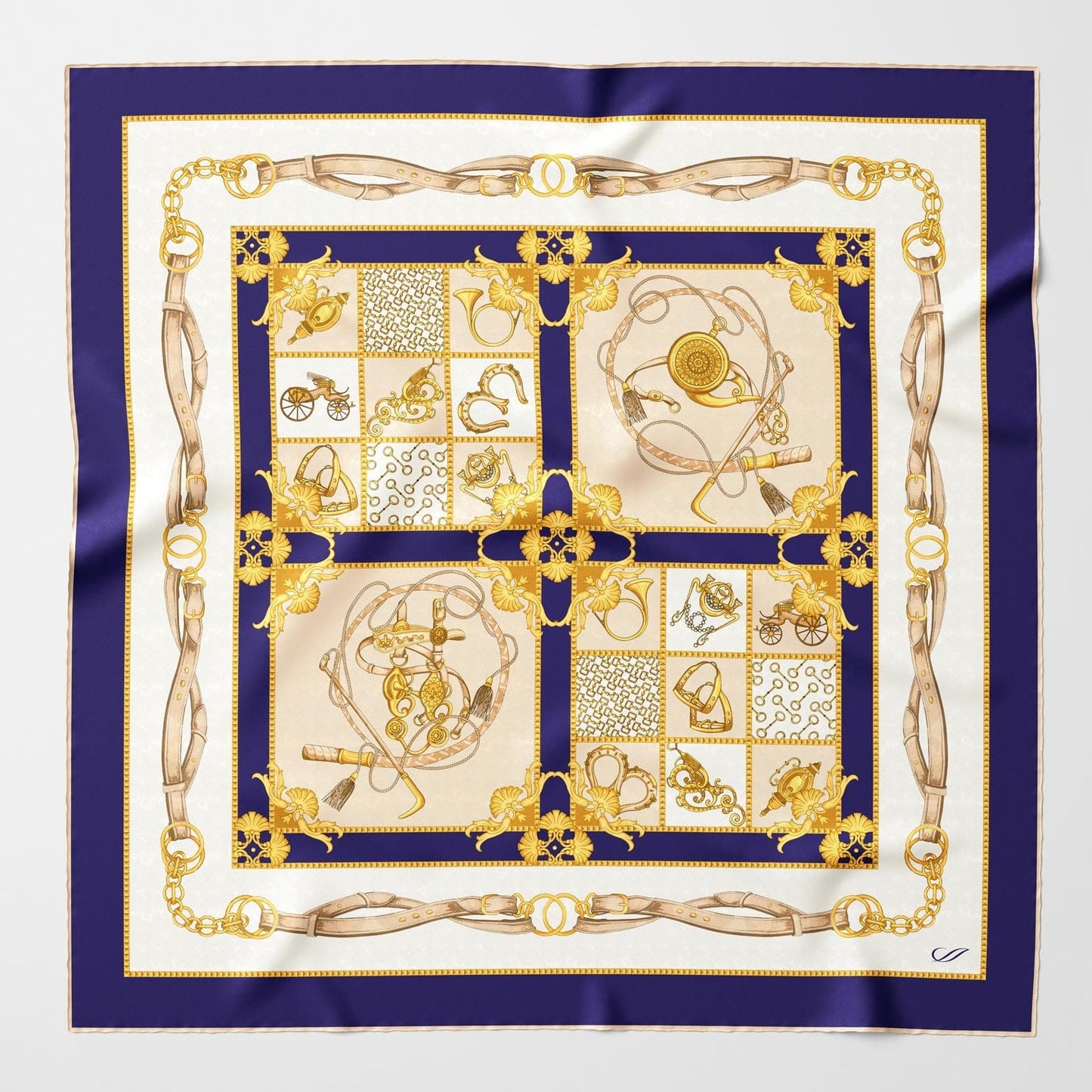 Vittoria - Silk Foulard - Blue - Solstik