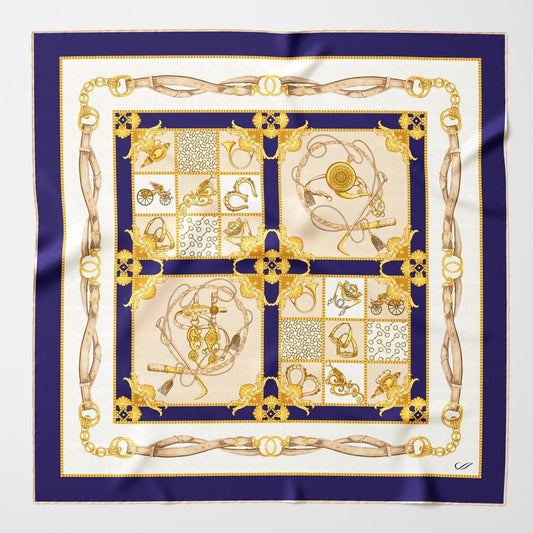 Vittoria - Silk Foulard - Blue - Solstik