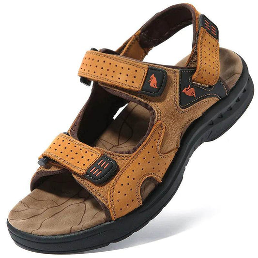 High Quality Men's Leather Sandals for Outdoor Leisure - Solstik