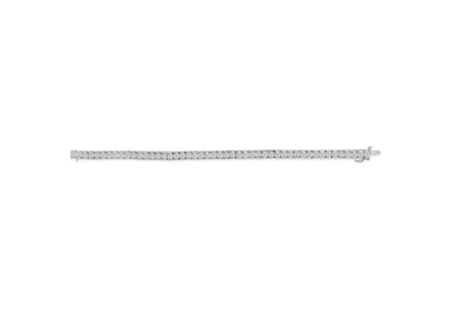14K White Gold Princess Diamond Bracelet 3ct H-I SI1-SI2 - Solstik