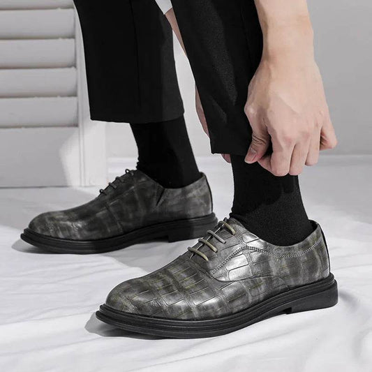 Personality Increased Business Formal Wear Leather Shoes - Solstik