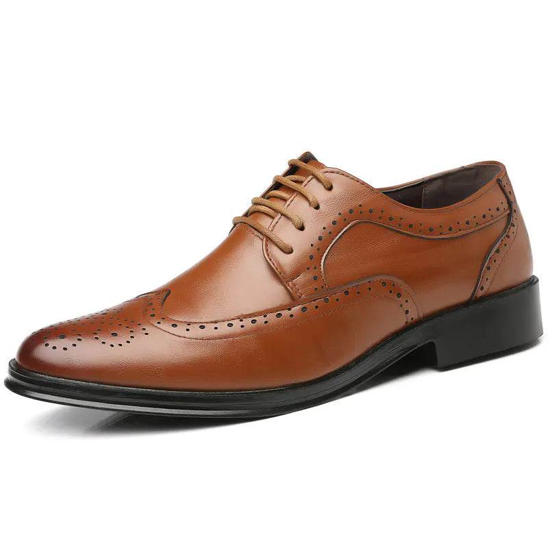 New Men's Business Brogue Shoes - Breathable Style - Solstik