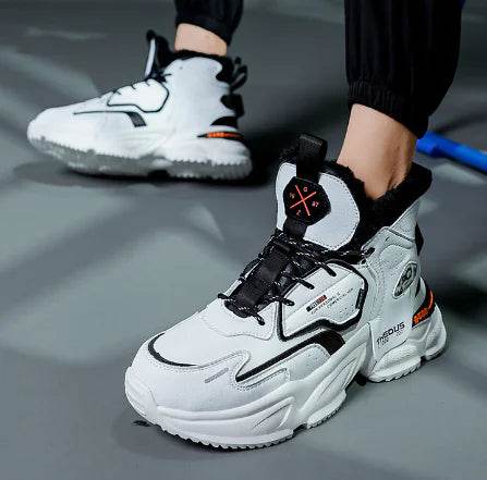 Men's High-Top Sneakers - Hip Hop Casual Style - Solstik