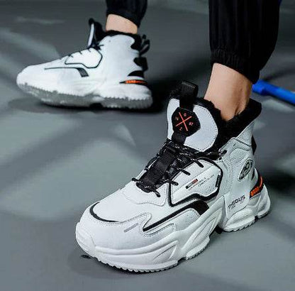 Men's High-Top Sneakers - Hip Hop Casual Style - Solstik