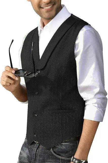 Men's Cashmere Blend Business Vest - Solstik