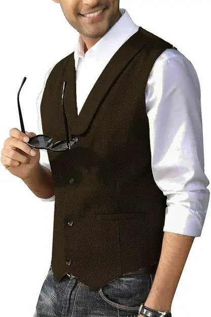 Men's Cashmere Blend Business Vest - Solstik