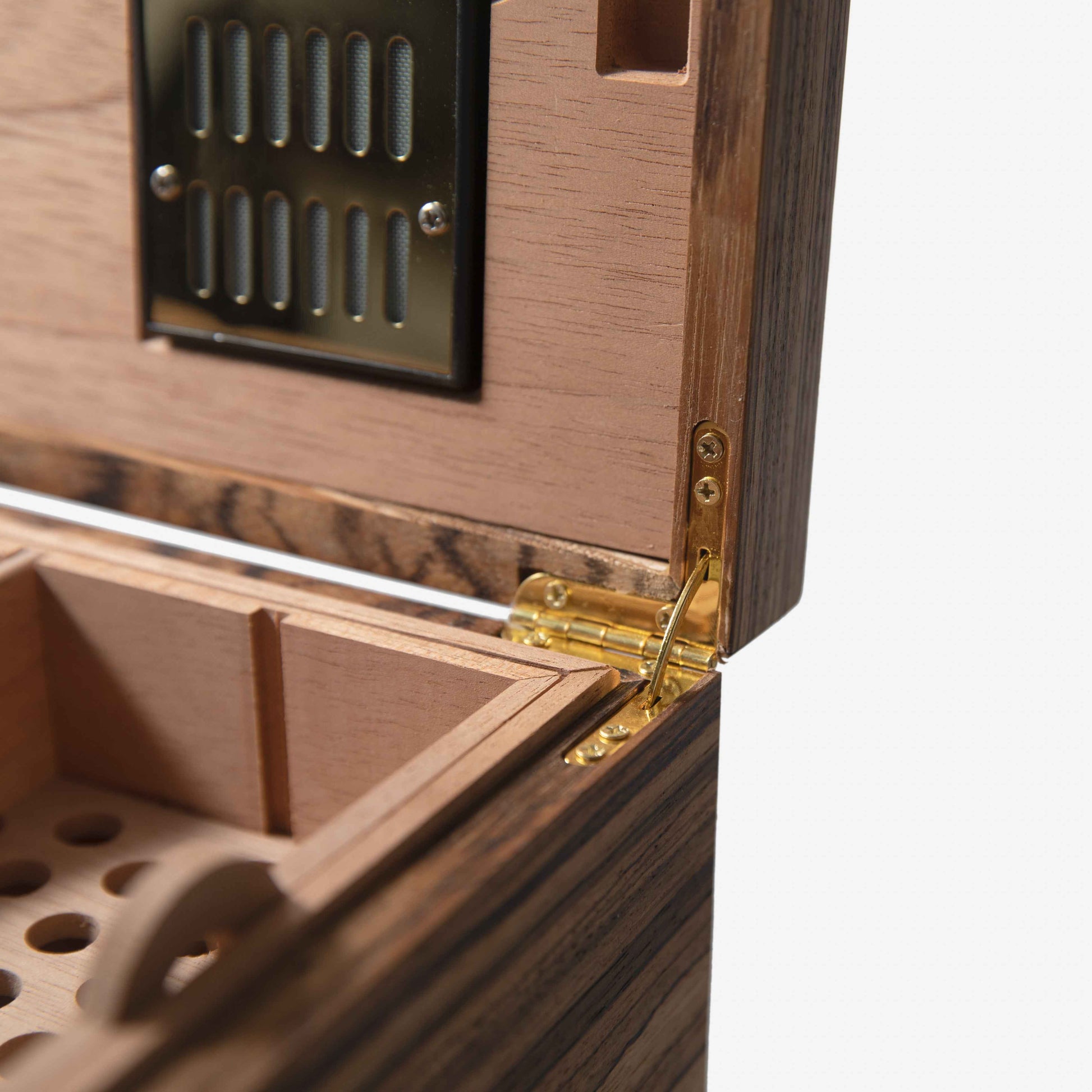 Cigar Humidor - Zebrawood with Spanish Cedar Lining - 80 Capacity