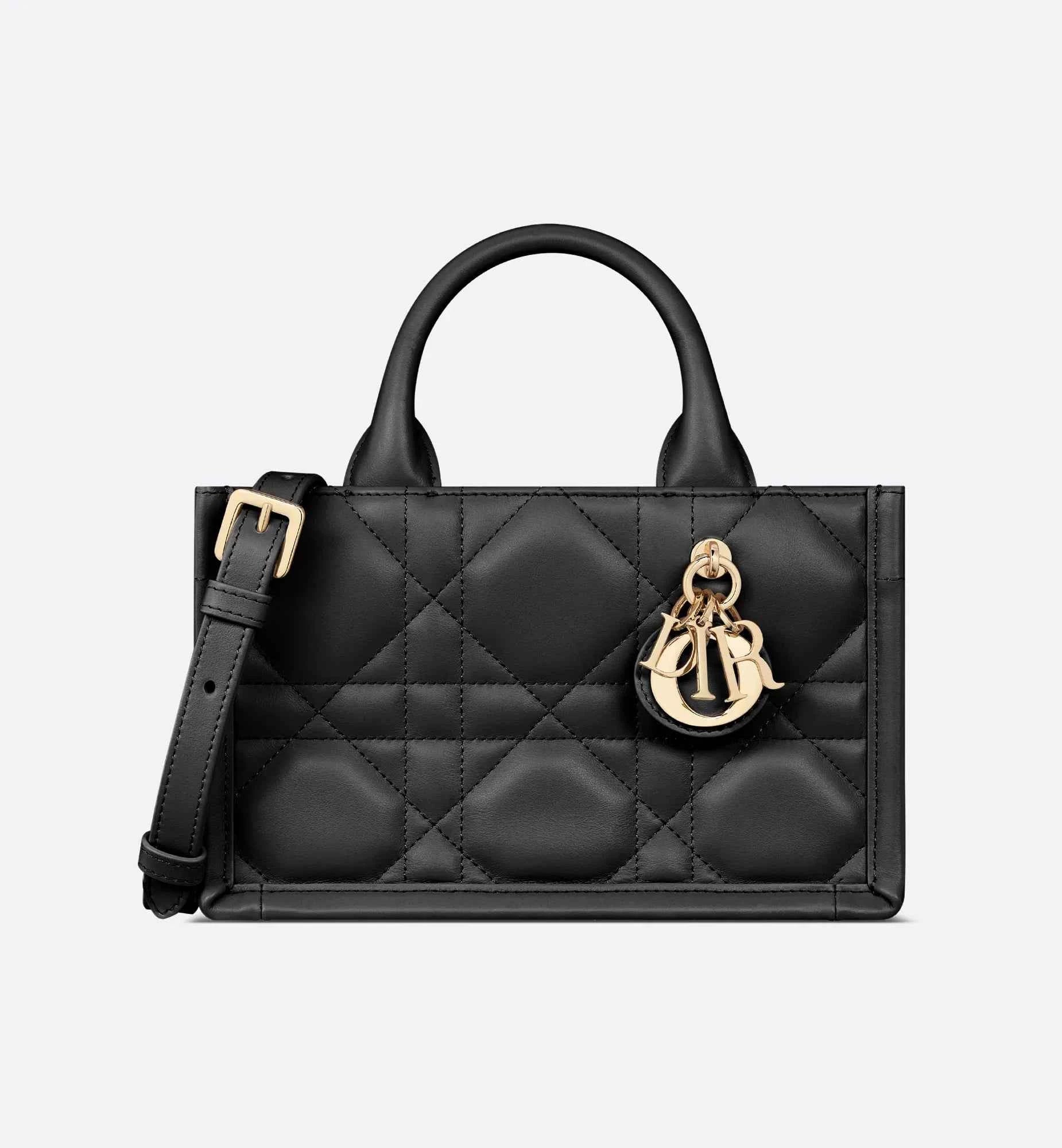Mini Book Tote Black Macrocannage Calfskin