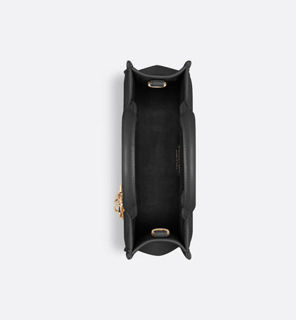 Mini Book Tote Black Macrocannage Calfskin