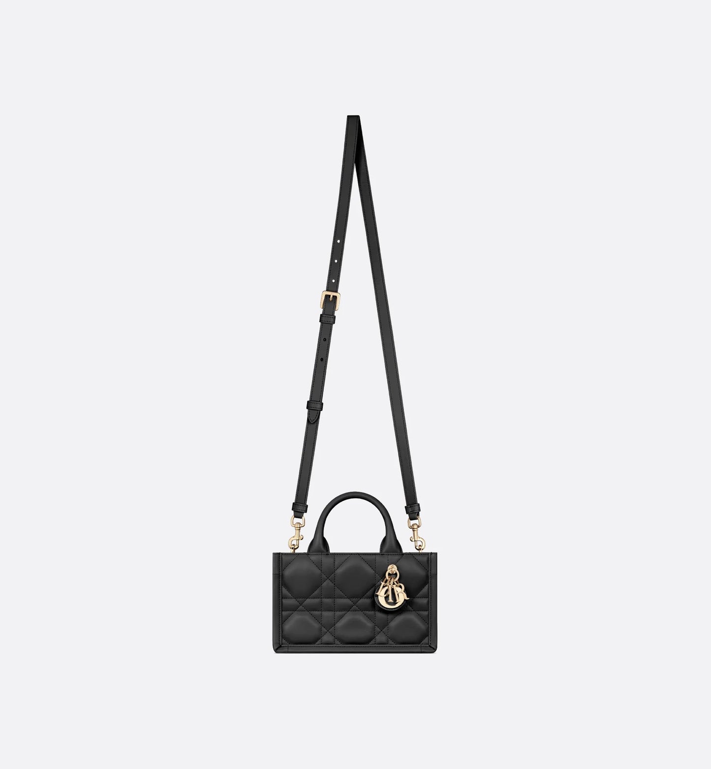 Mini Book Tote Black Macrocannage Calfskin
