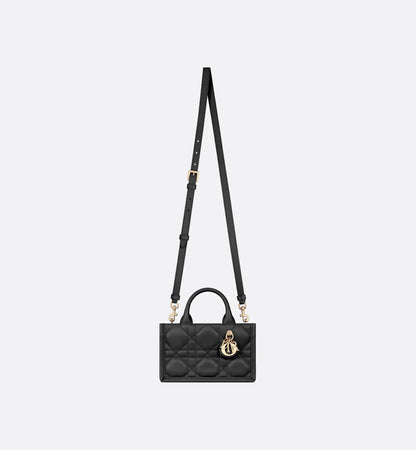 Mini Book Tote Black Macrocannage Calfskin