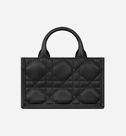Mini Book Tote Black Macrocannage Calfskin