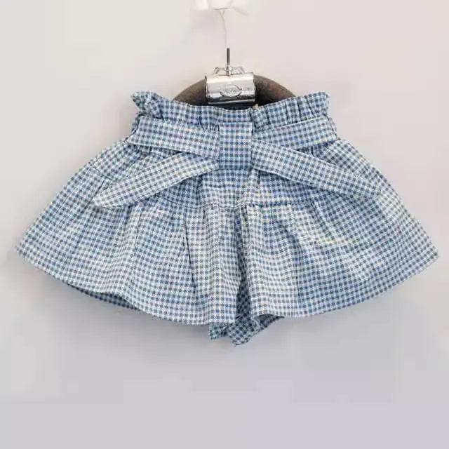 2024 Bow-Tee & Plaid Skirt Set for Girls - Solstik
