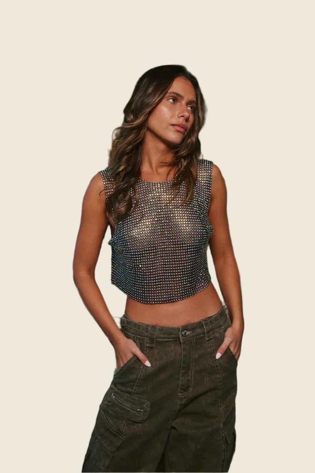 Bijou Rhinestone Tank