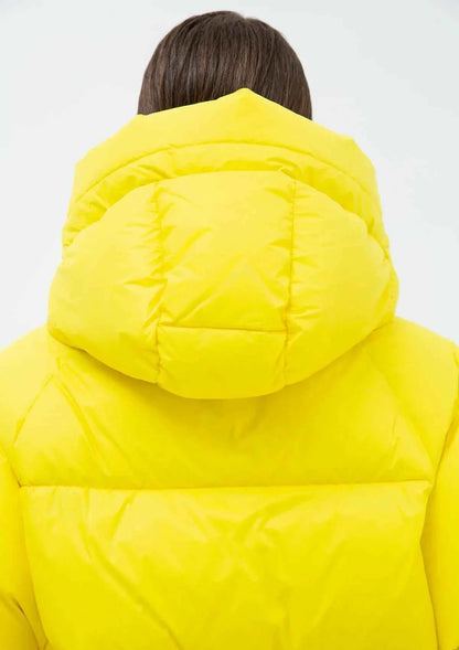 Gisela Premium Hooded Down Puffer Jacket in Yellow