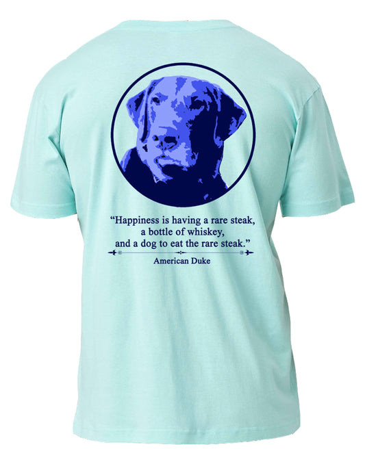 Dogs, Steaks, and Whiskey T-Shirt - Mint Blue