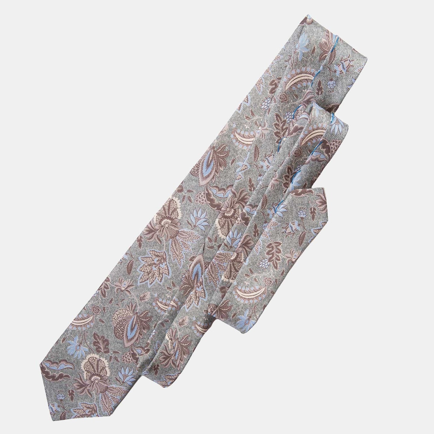 Medici - Printed Silk Tie - Soft Jade - Solstik