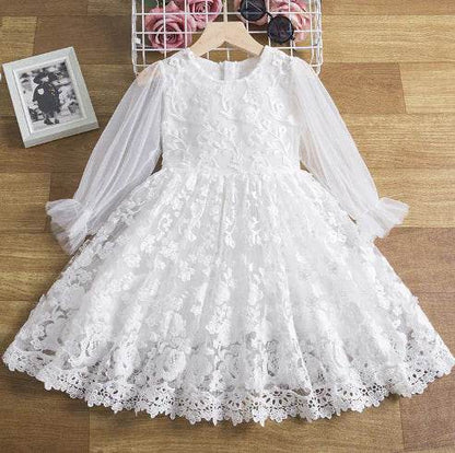 Enchanted Lace Long Sleeve Dress for Girls - Solstik