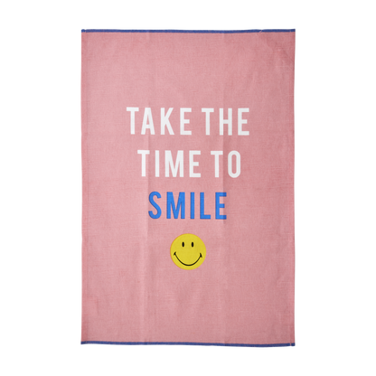 Cotton Tea Towel - Pink - Smiley®