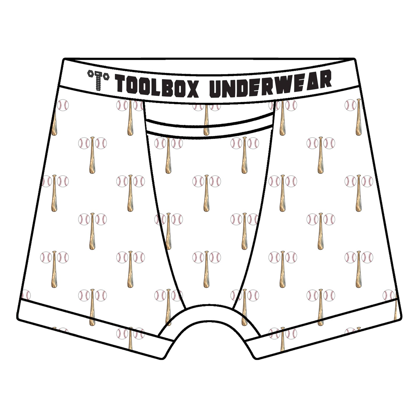 Toolbox Underwear - The Baseballs & Bat Briefs