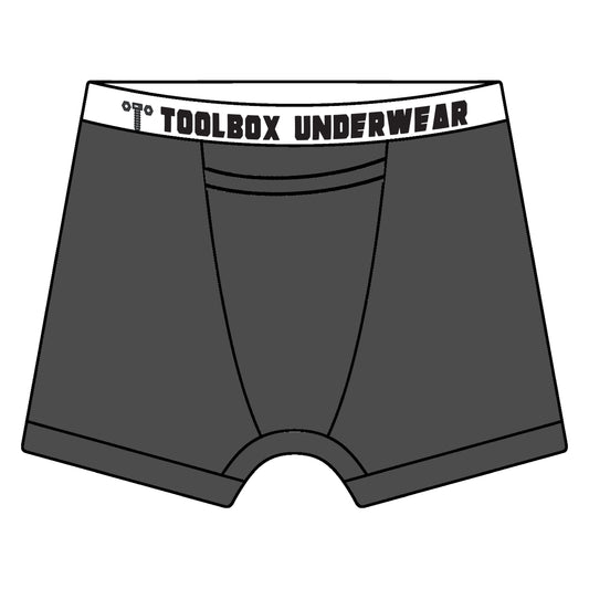 Toolbox Underwear - The Classic Solid Briefs - Grey
