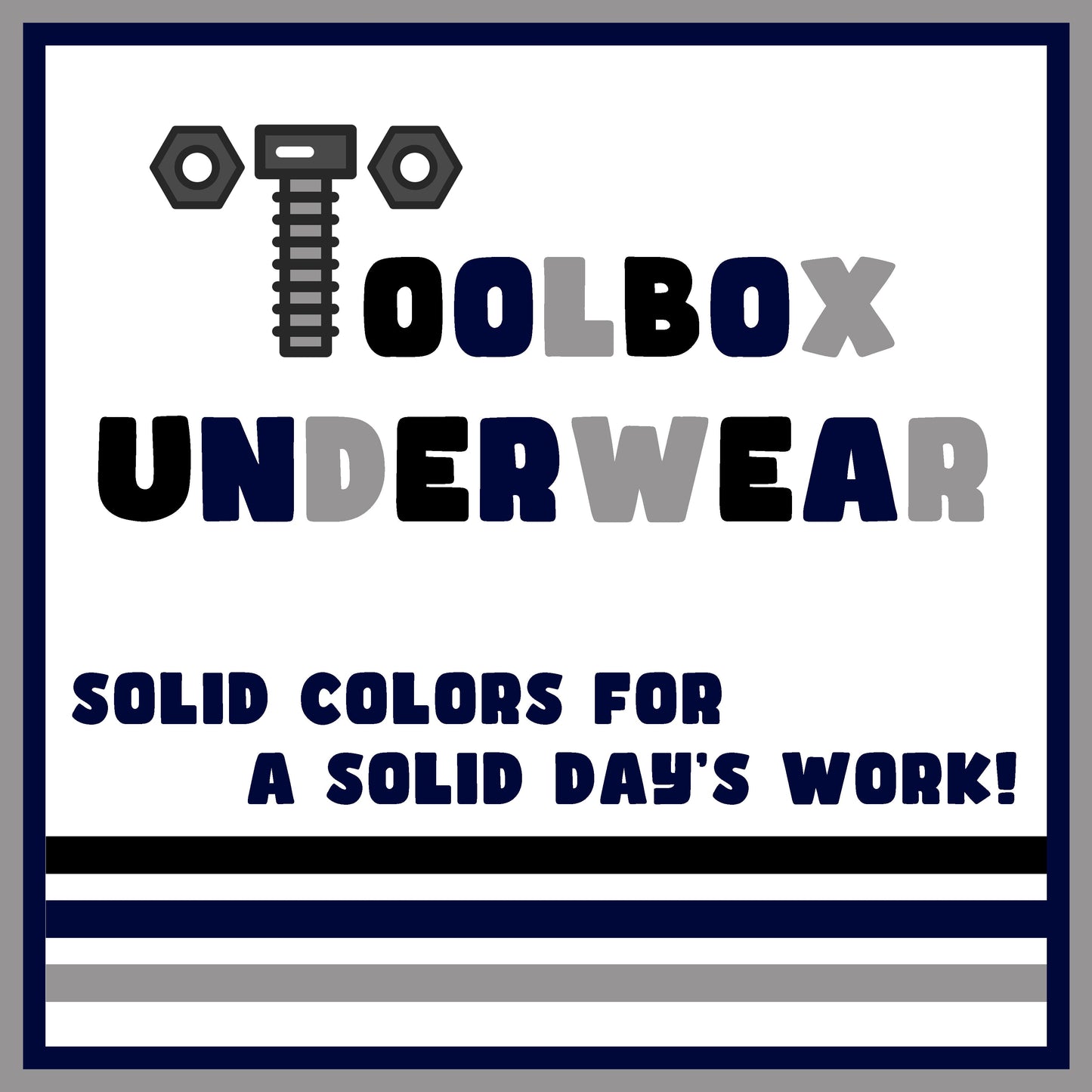 Toolbox Underwear - The Classic Solid Briefs - Navy