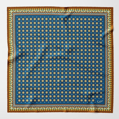 Imola - Silk Pocket Square - Prussian Blue - Solstik