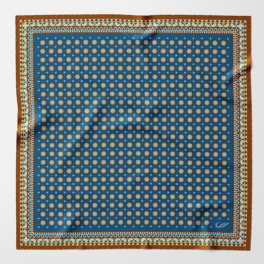 Toscana - Silk Neckerchief - Prussian Blue - Solstik