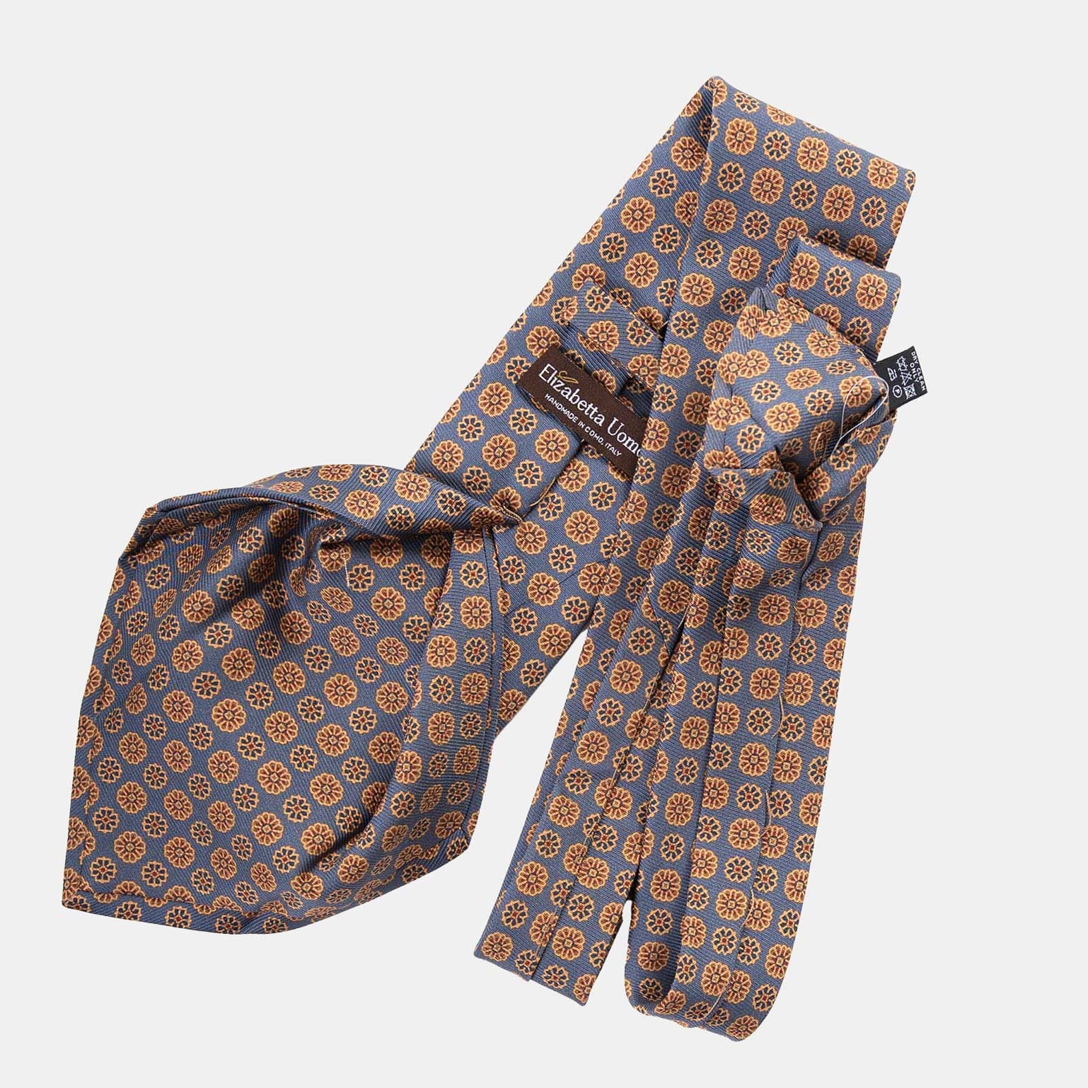 Claudius - Printed Madder Silk Tie - Venetian Blue - Solstik