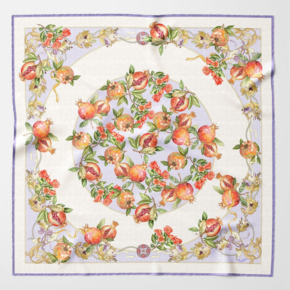 Melograno - Silk Foulard - Lavender - Solstik
