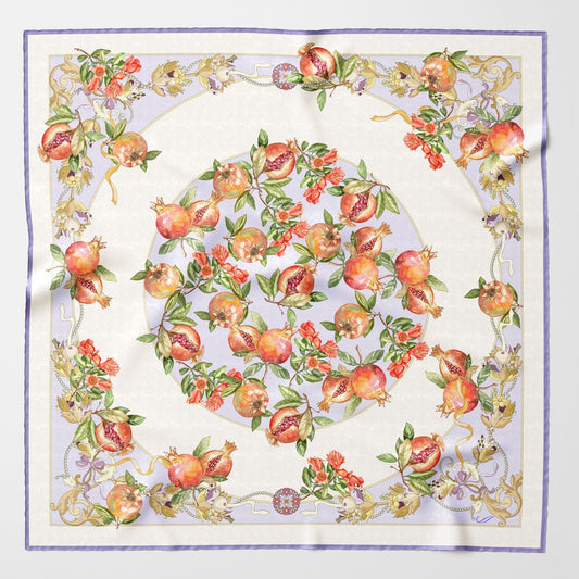 Melograno - Silk Foulard - Lavender - Solstik