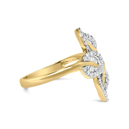 GoldLeaf Diamond Glory Ring - Solstik