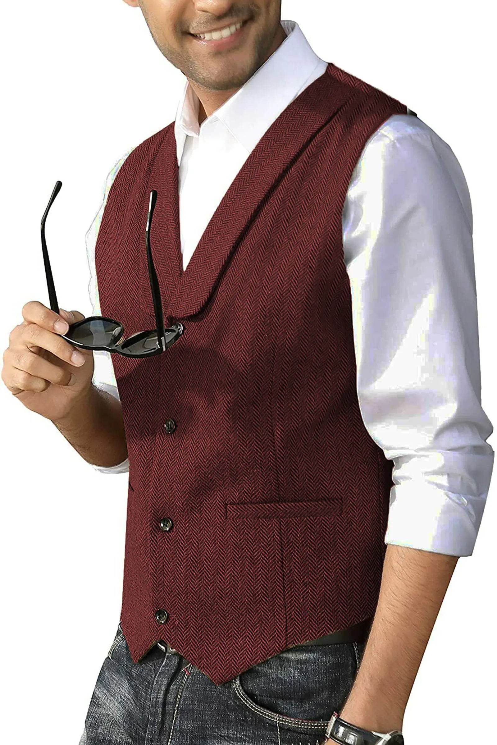 Men's Cashmere Blend Business Vest - Solstik