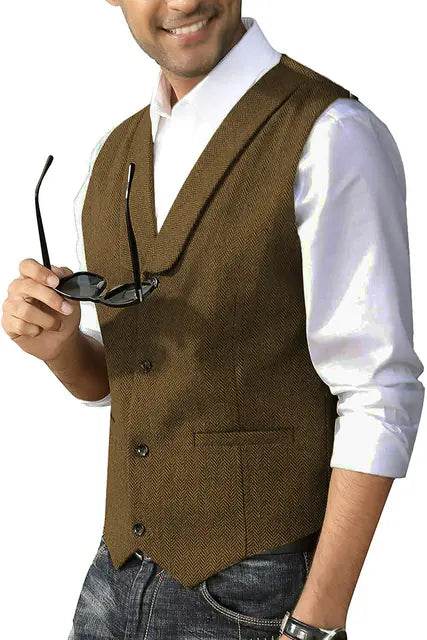 Men's Cashmere Blend Business Vest - Solstik