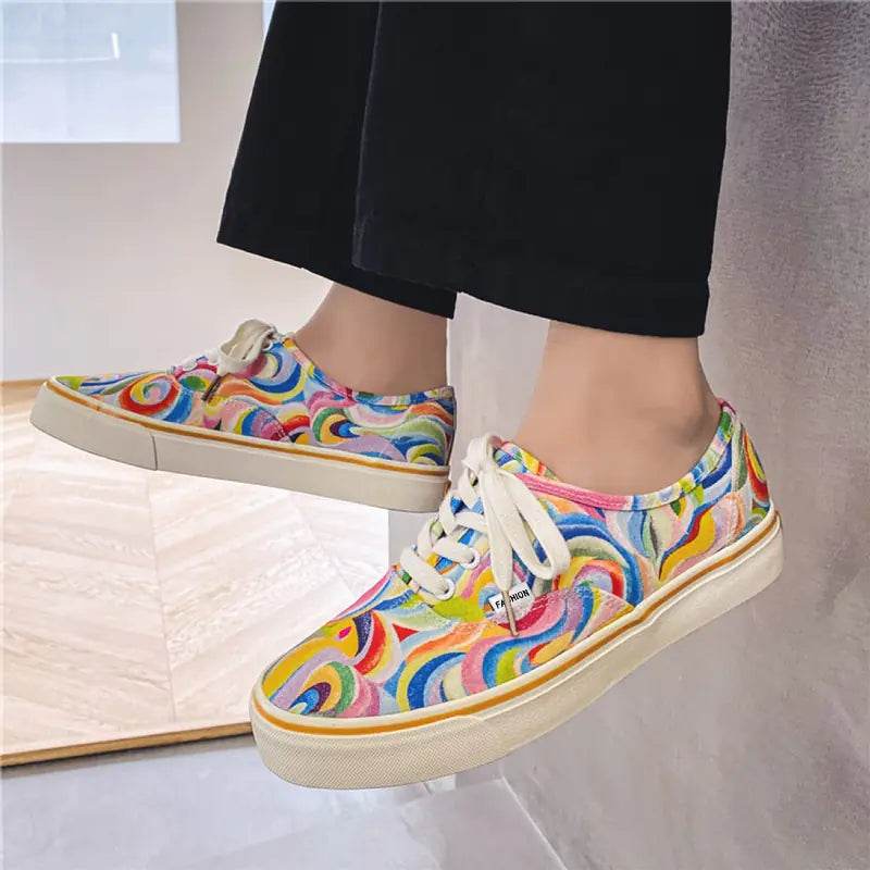 Colorful Couple's Low-tops - Solstik