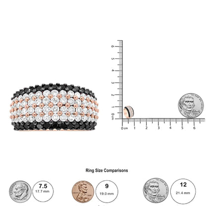 18K Rose Gold Dual-Tone Diamond Ring - Solstik
