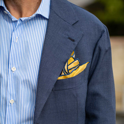 Fiastra - Silk Pocket Square - Yellow - Solstik