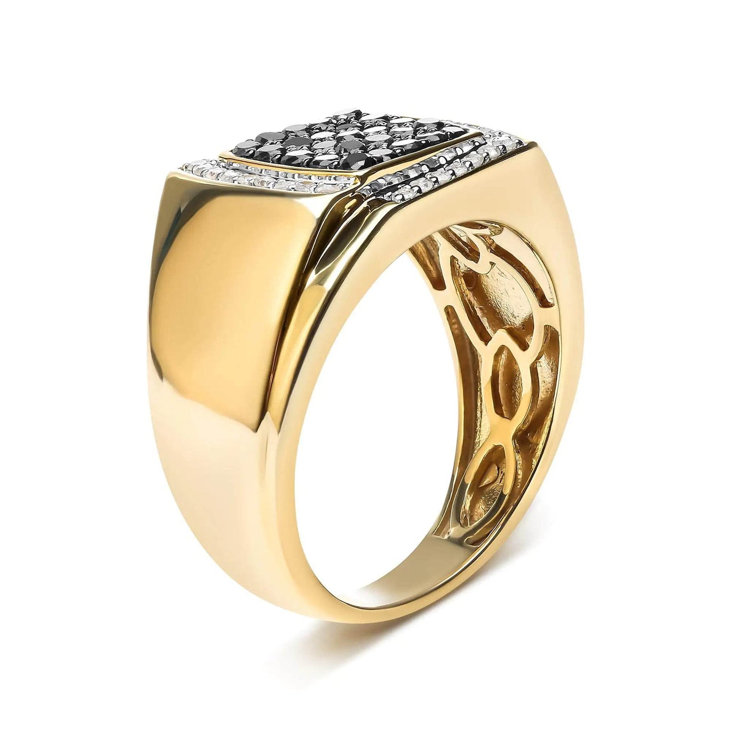 Men's 14K Gold & Silver 1ct Diamond Duo Ring - Solstik