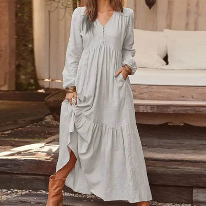 Chic Vintage Flowing Dress - Solstik