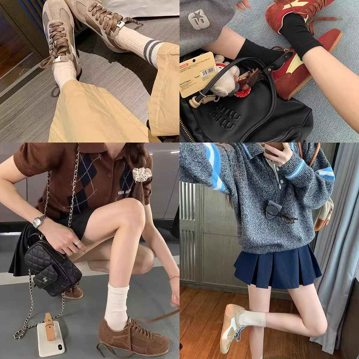 Genuine Leather Trend All-match Retro Casual Women's Shoes